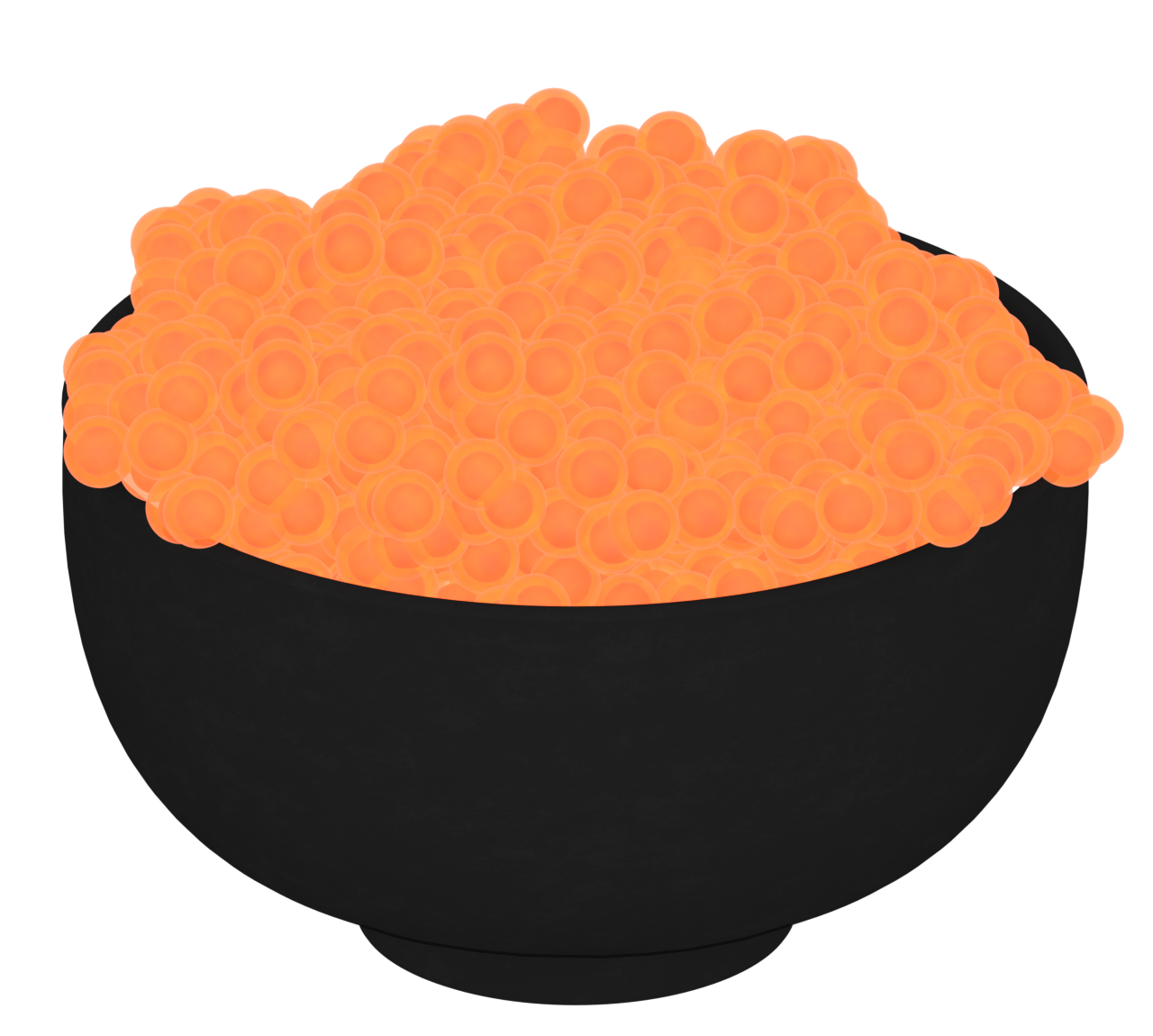 大盛りのいくら丼のイラスト