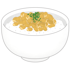 納豆ご飯のイラスト