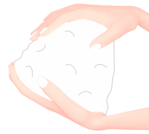おにぎりを握る手のイラスト