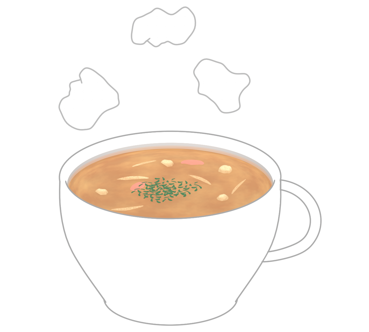 オニオンスープのイラスト