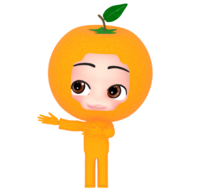 みかんの着ぐるみのイラスト