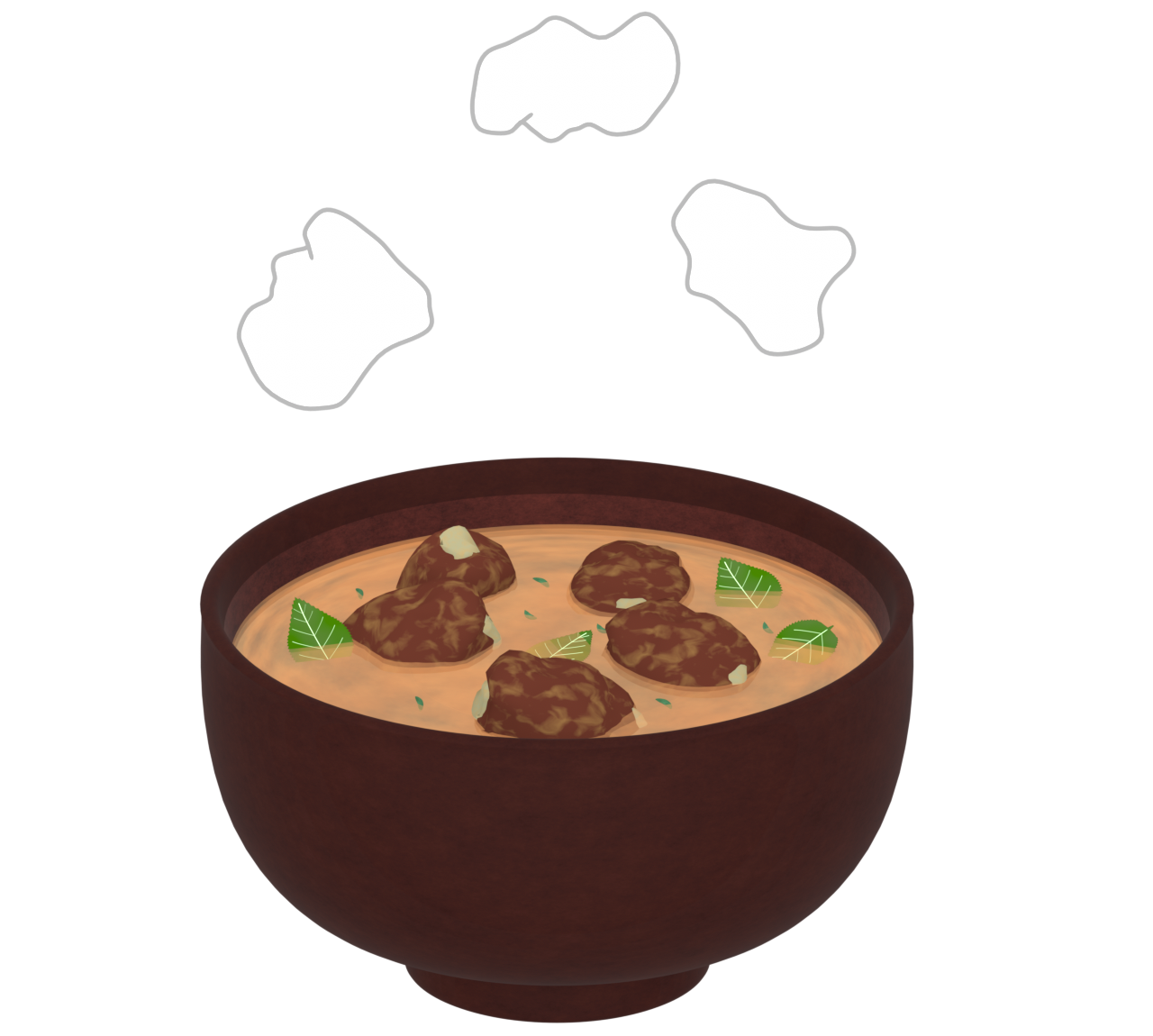 牛テールスープのイラスト