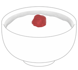 梅干しご飯のイラスト