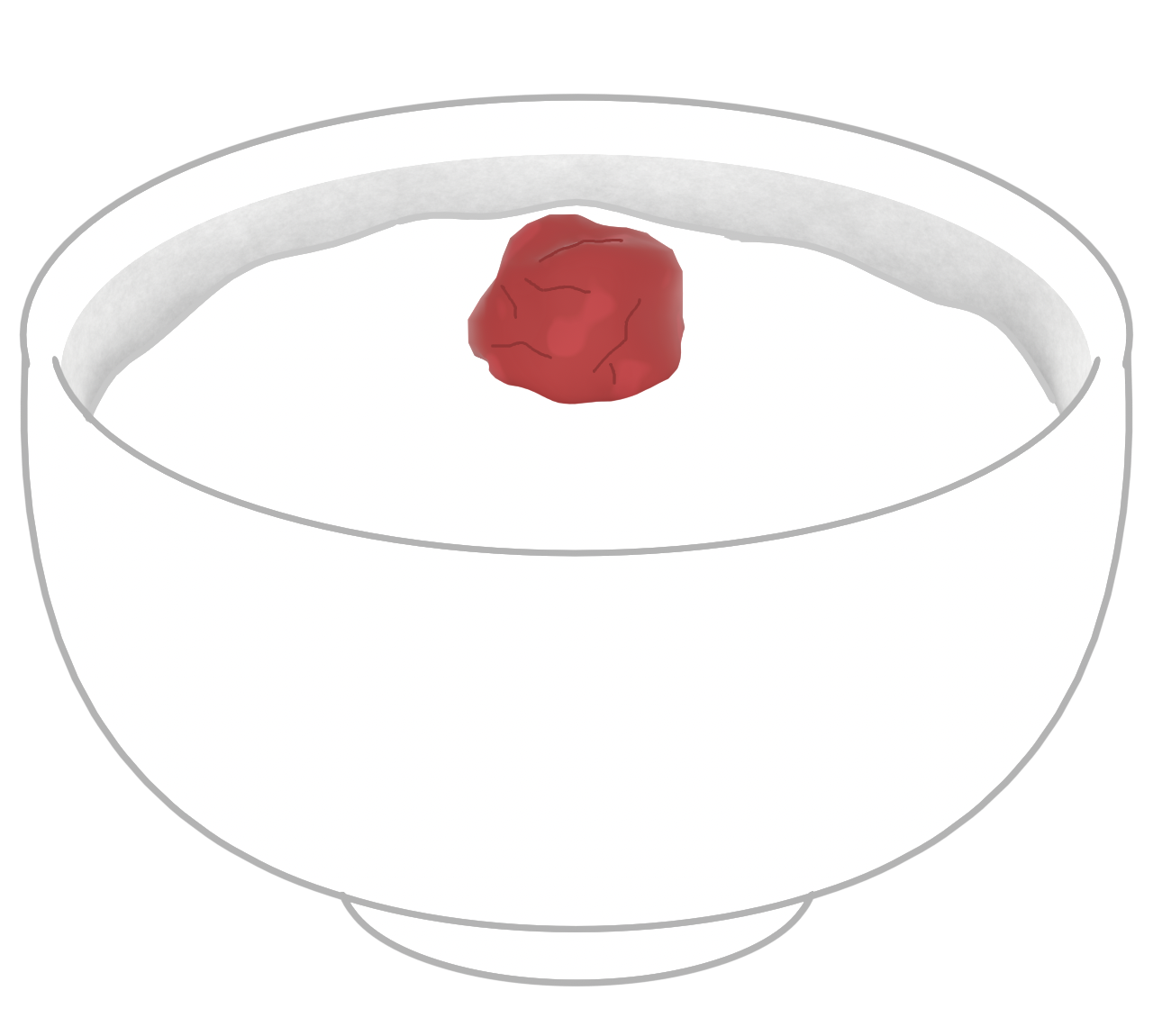 梅干しご飯のイラスト