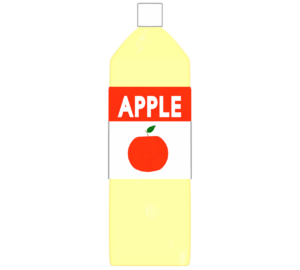 ペットボトルのりんごジュースのイラスト