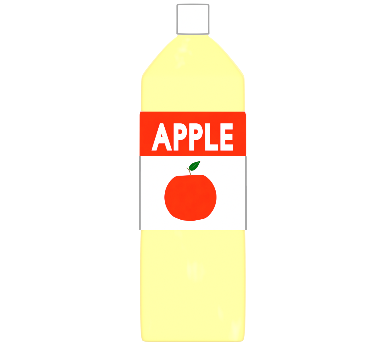 ペットボトルのりんごジュースのイラスト