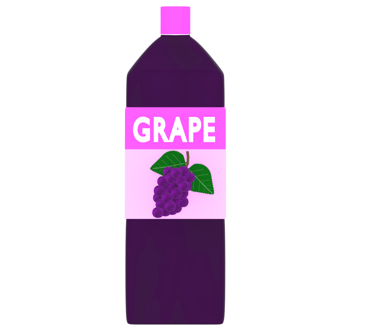 ペットボトルに入ったぶどうジュースのイラスト