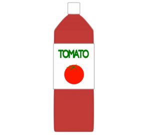 ペットボトルのトマトジュースのイラスト