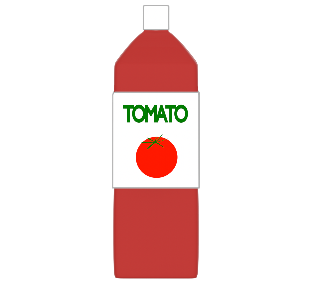 ペットボトルのトマトジュースのイラスト