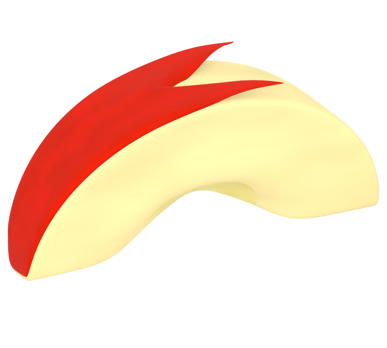 うさぎの形をしたリンゴのイラスト