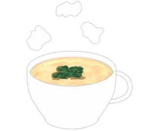 わかめスープのイラスト
