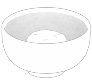 小盛りご飯のイラスト