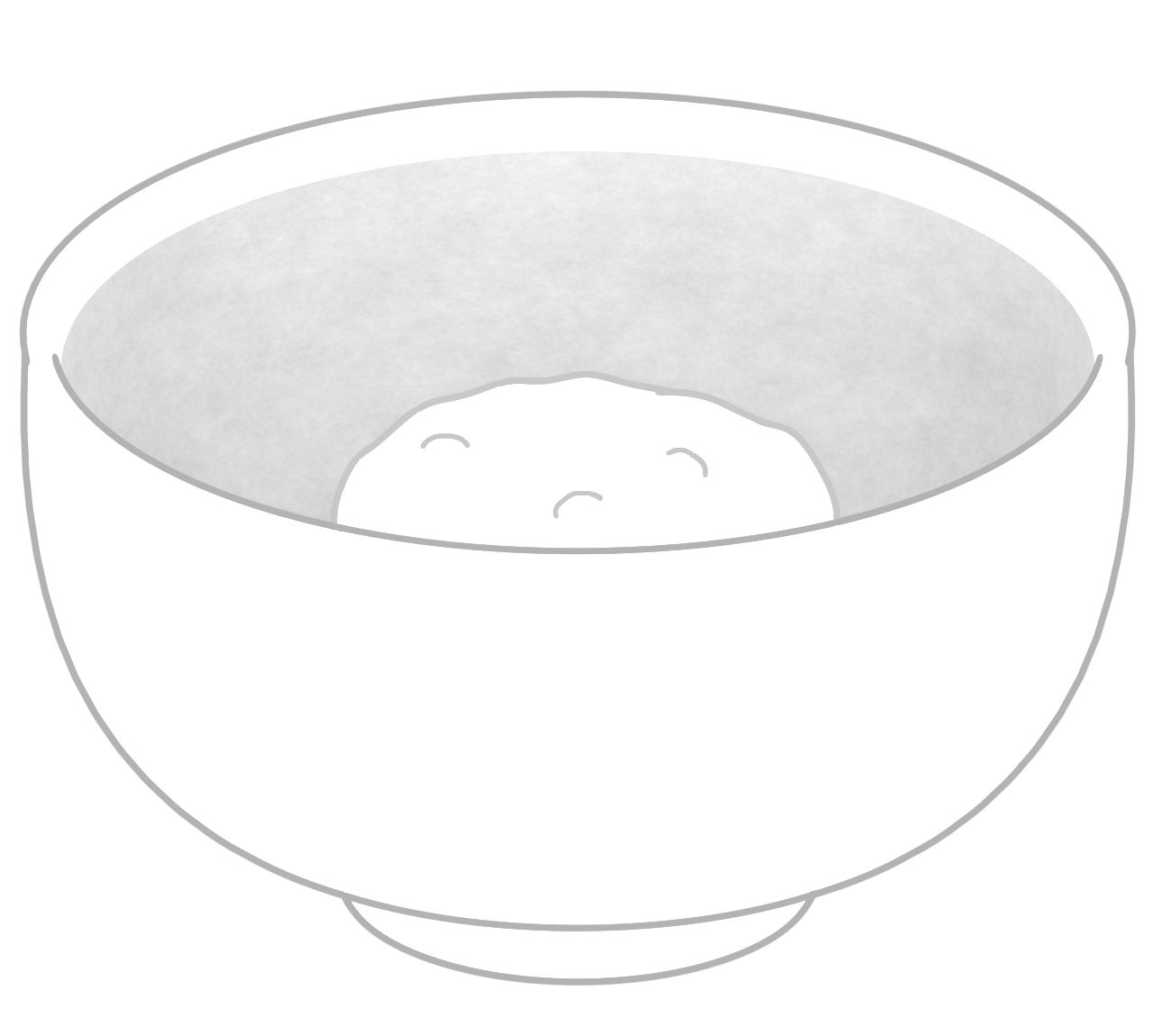 小盛りご飯のイラスト