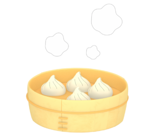 せいろの中の小籠包のイラスト