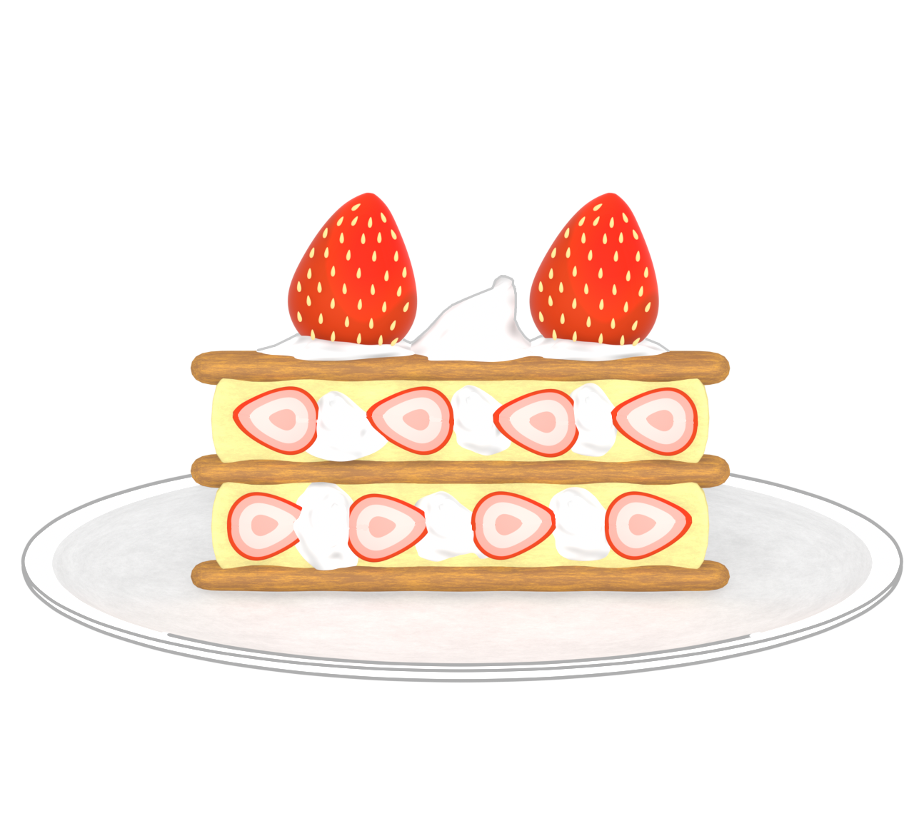 いちごミルフィーユのイラスト
