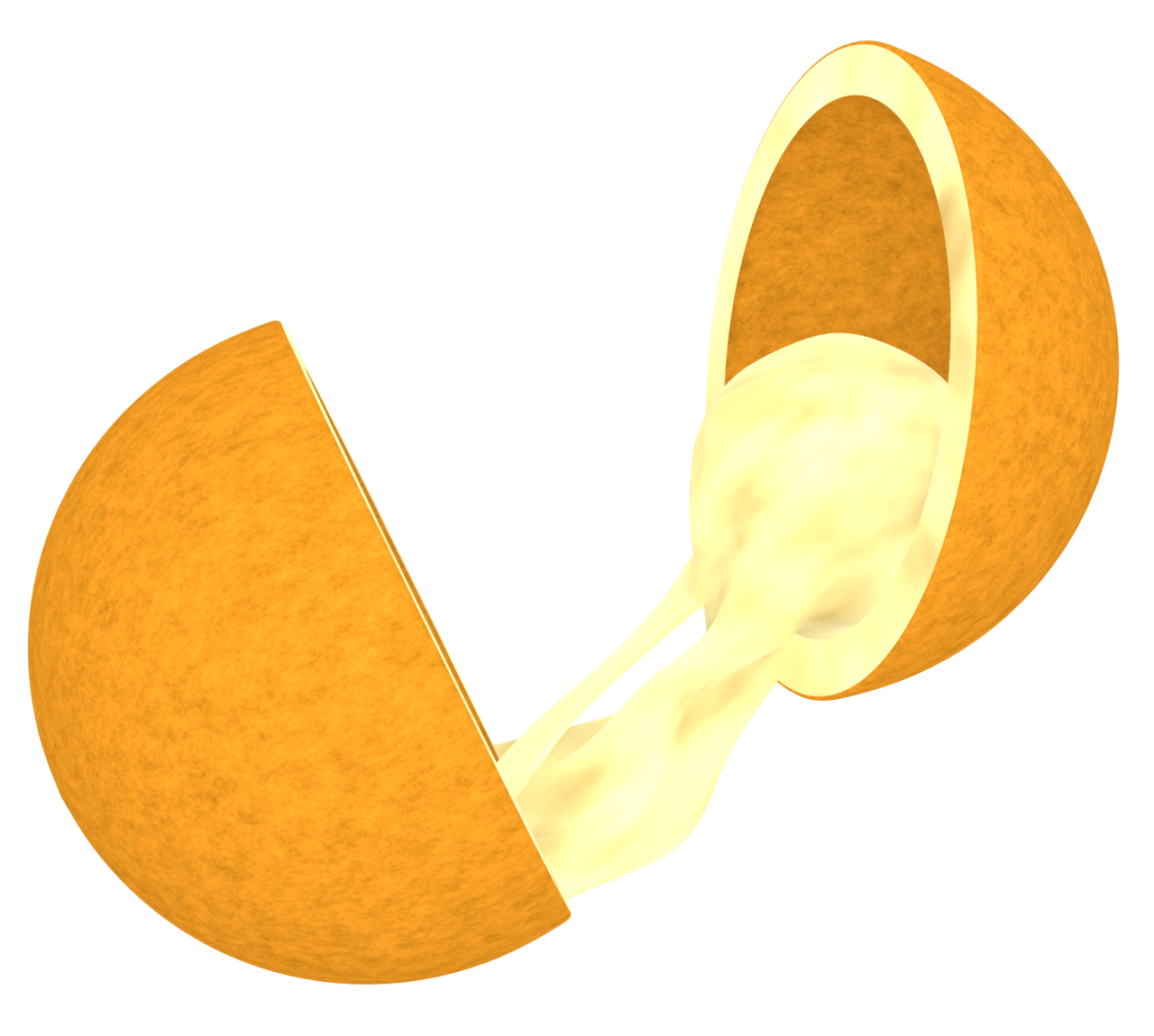 伸びるチーズボールのイラスト
