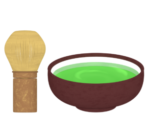 茶道の道具のイラスト（茶筅・茶碗）