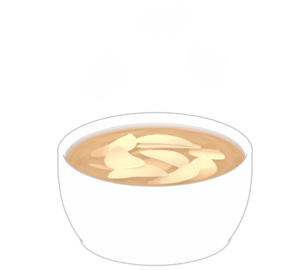 ワンタンスープのイラスト
