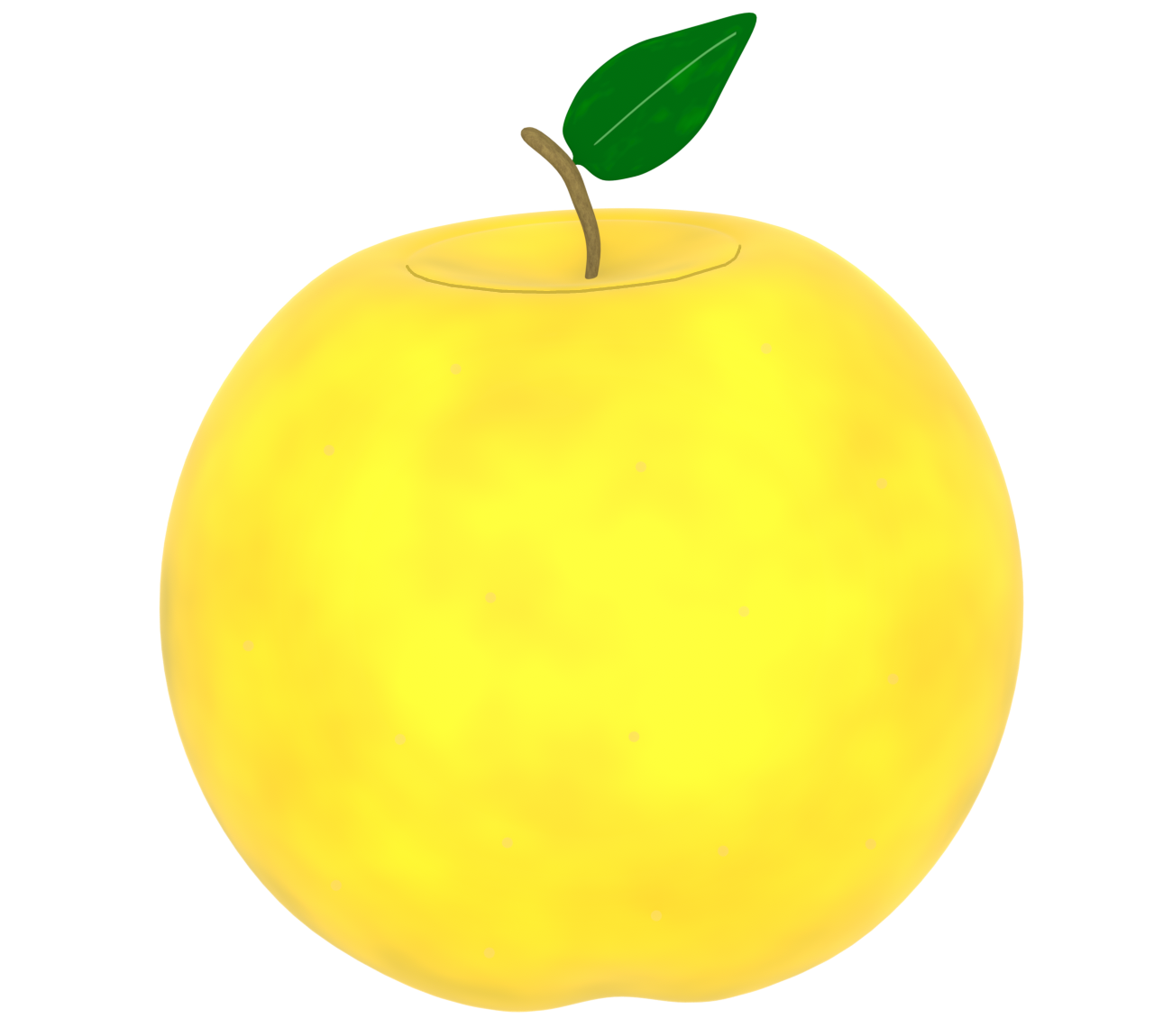 黄色いりんごのイラスト