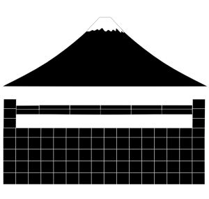 富士山と銭湯のシルエット