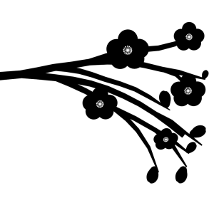 梅の木のシルエット