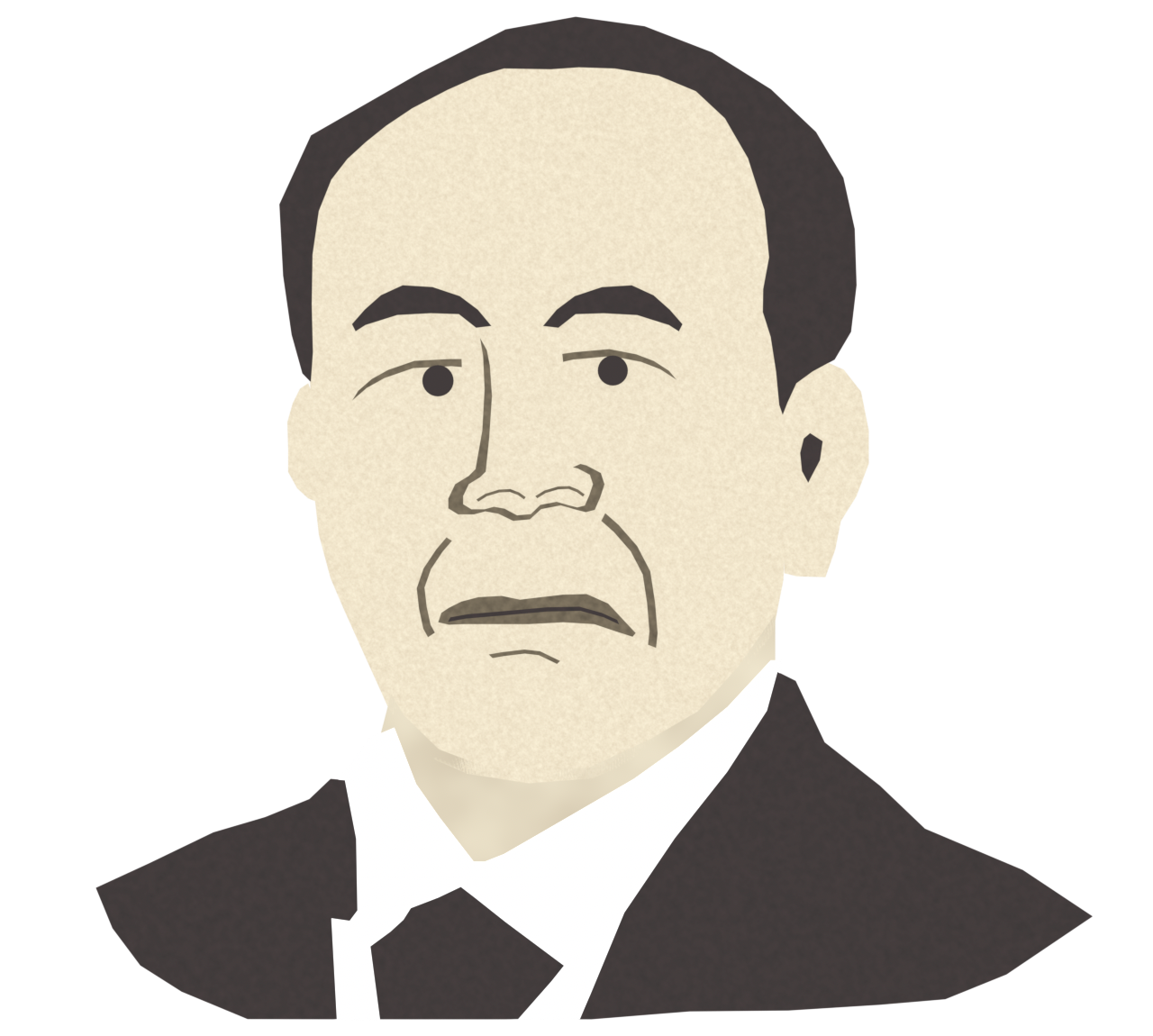 渋沢栄一（一万円札）のイラスト
