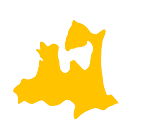 青森県 地図のイラスト