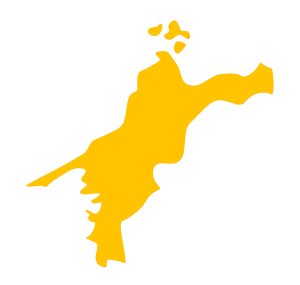 愛媛県 地図のイラスト