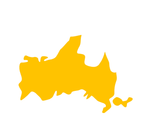 山口県 地図のイラスト