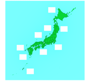 日本全国の天気のテンプレート（無地）