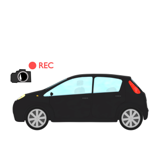 自動車の録画のイラスト