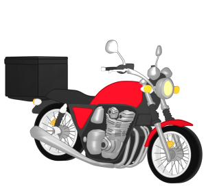 バイク便のイラスト