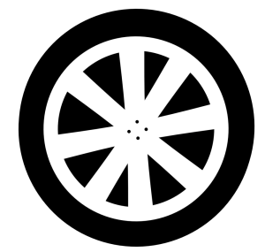 タイヤのシルエット