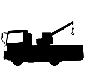 レッカー車のシルエット