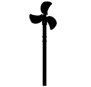 防霜ファンのシルエット