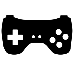 ゲームコントローラーのシルエット