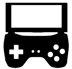 携帯ゲーム機のシルエット