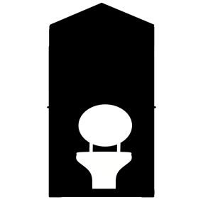 マンホールトイレのシルエット