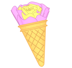 ババヘラアイスのイラスト