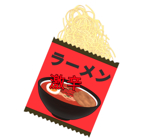 袋インスタントラーメンのイラスト