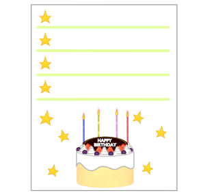 誕生日カードのテンプレート