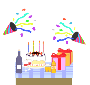 お誕生日パーティーのイラスト