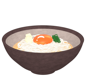 ぶっかけうどんのイラスト