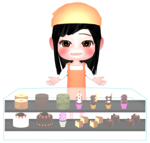 ケーキ屋さんのイラスト
