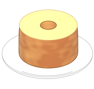 シフォンケーキのイラスト