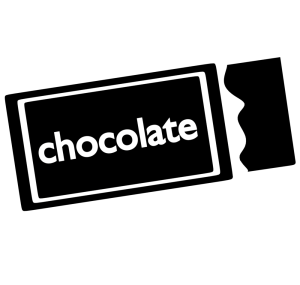 板チョコレートのシルエット