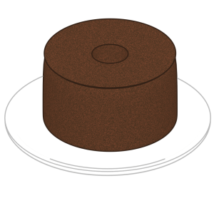 チョコレート シフォンケーキのイラスト