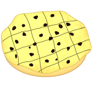 チョコチップメロンパンのイラスト