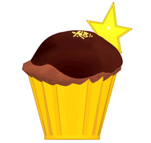 チョコレートカップケーキのイラスト