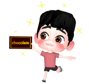 チョコレートが好きな男の子のイラスト